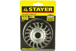Щетка дисковая для УШМ (100 мм; 22.2 мм) STAYER 35120-100