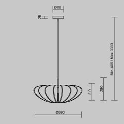 Светильник подвесной Maytoni Cambio MOD398PL-01GR1