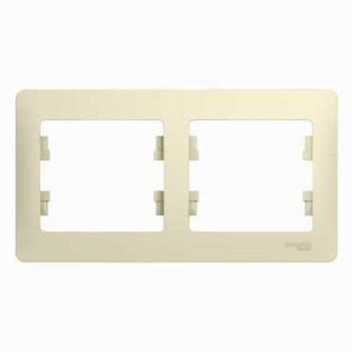 Рамка 2-постовая GLOSSA бежевый Schneider Electric