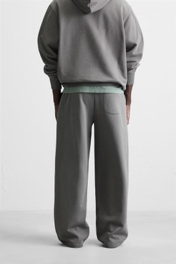 ZARA ДЖОГГЕРЫ WIDE-FIT, АНТРАЦИТОВО-СЕРЫЙ