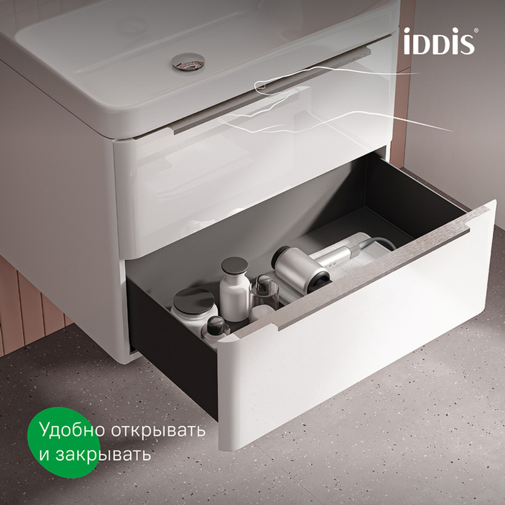 Тумба с умывальником IDDIS Cloud X, подвесная, 100 см, белый, CLX10W0i95K