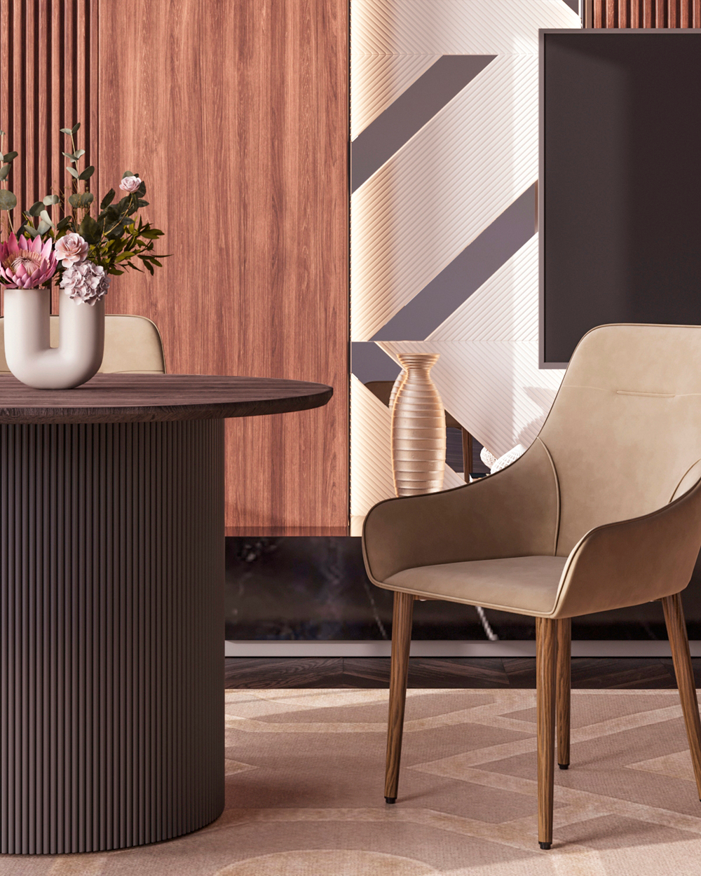 Стул Диана велюр бежевый