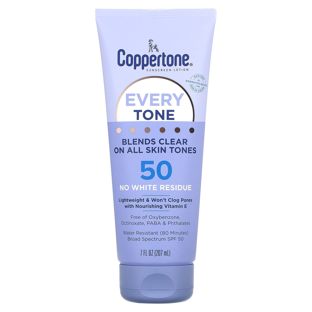 Coppertone, Солнцезащитный лосьон, Every Tone, SPF 50, 207 мл (7 жидк. унц.)