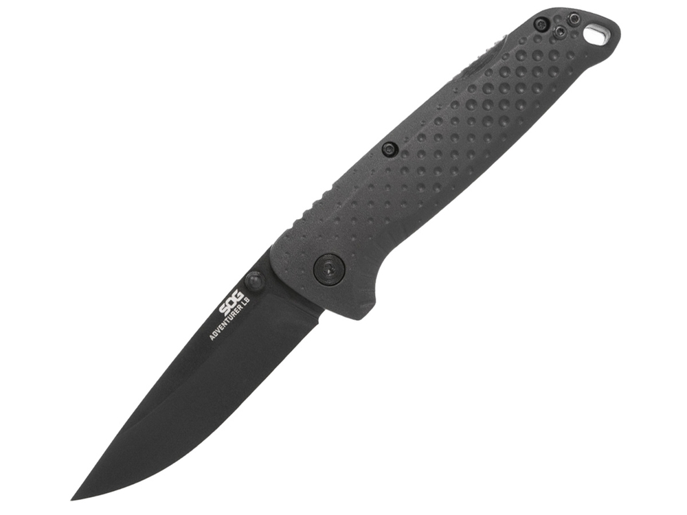 Нож складной SOG Adventurer LB Blackout, сталь Cryo 5Cr15MoV, рукоять GRN, 60г, блистер