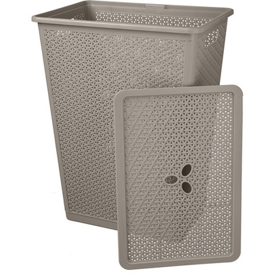 Корзина для белья 48л «Wenge» 48л, 42,7*29,5*56,2см (серый)