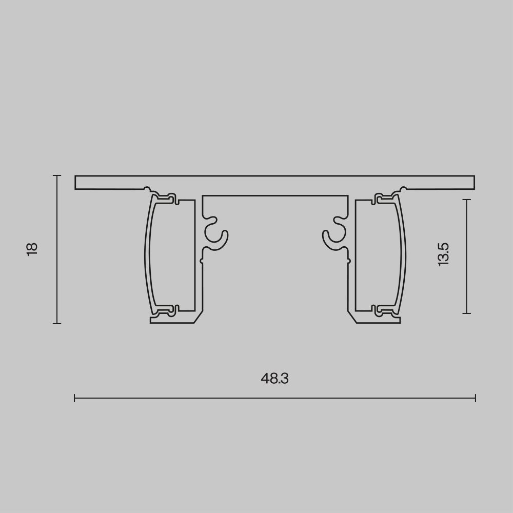 Профиль Maytoni   ALM-1848-W-2M