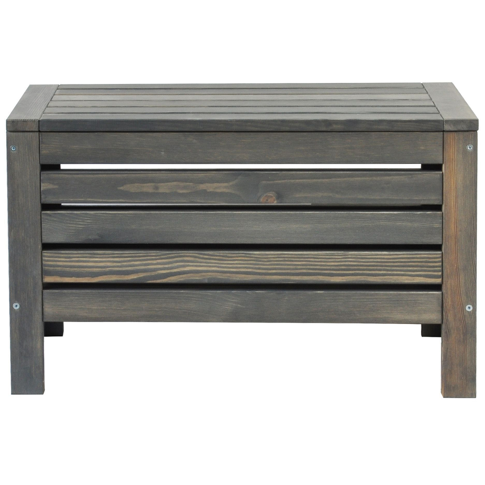 Сундук скамья деревянный для хранения вещей Эпларо для мангала и для сада, графит