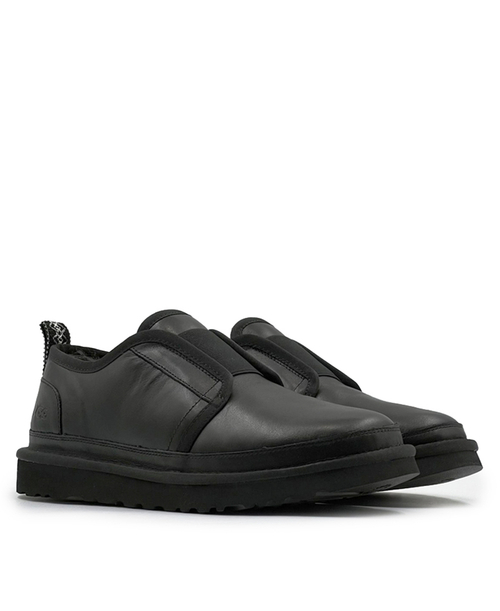 FLEX SLIPPER MEN Black Leather