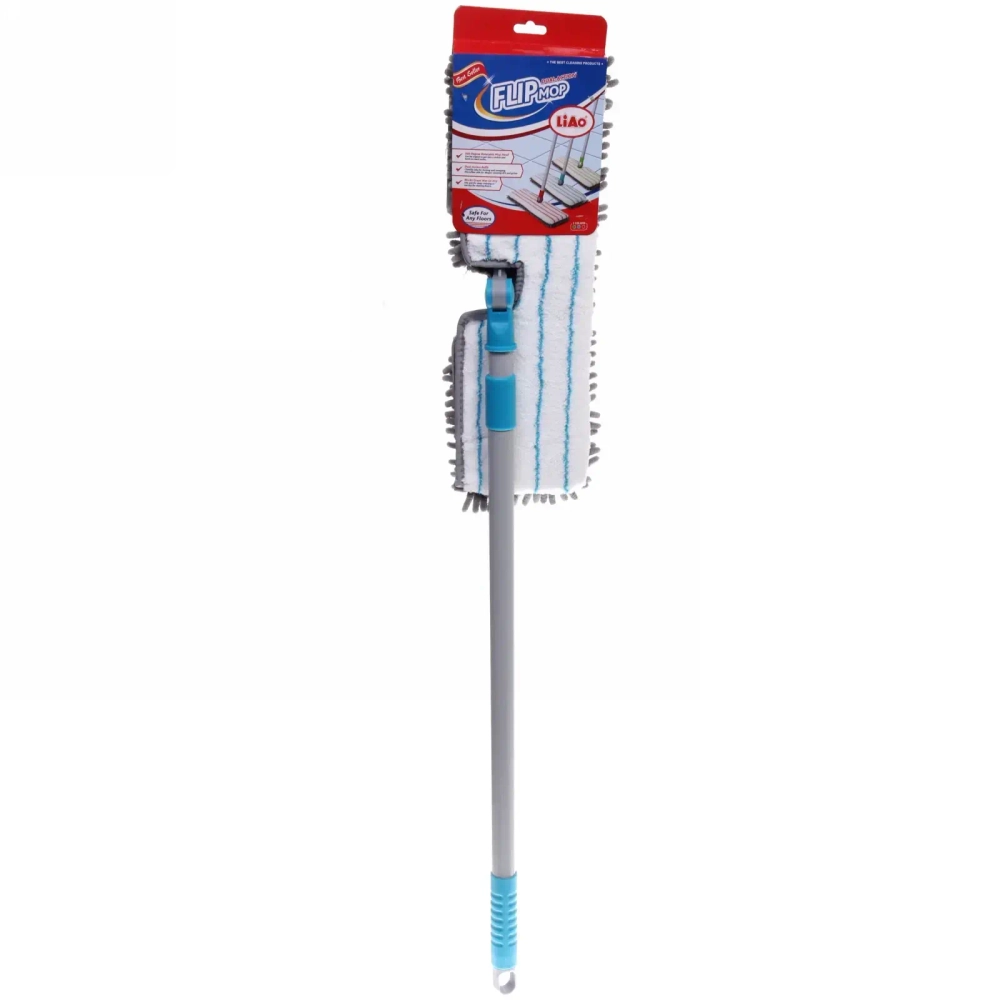 Швабра «Liao» двухстороняя с насадкой из микрофибры A130095B