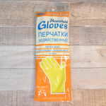 Перчатки латексные с хлопковым напылением р.XL Люкс Household Gloves
