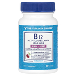 The Vitamin Shoppe, витамин B12 в форме метилкобаламина, со вкусом черешни, 1000 мкг, 60 пастилок