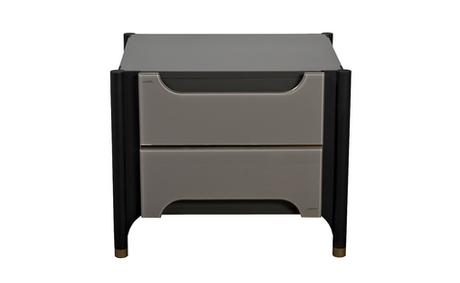 Тумбочка с двумя ящиками 60x50x51см Garda Decor Grimaldi серая