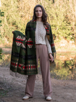 Палантин теплый с орнаментом Навахо