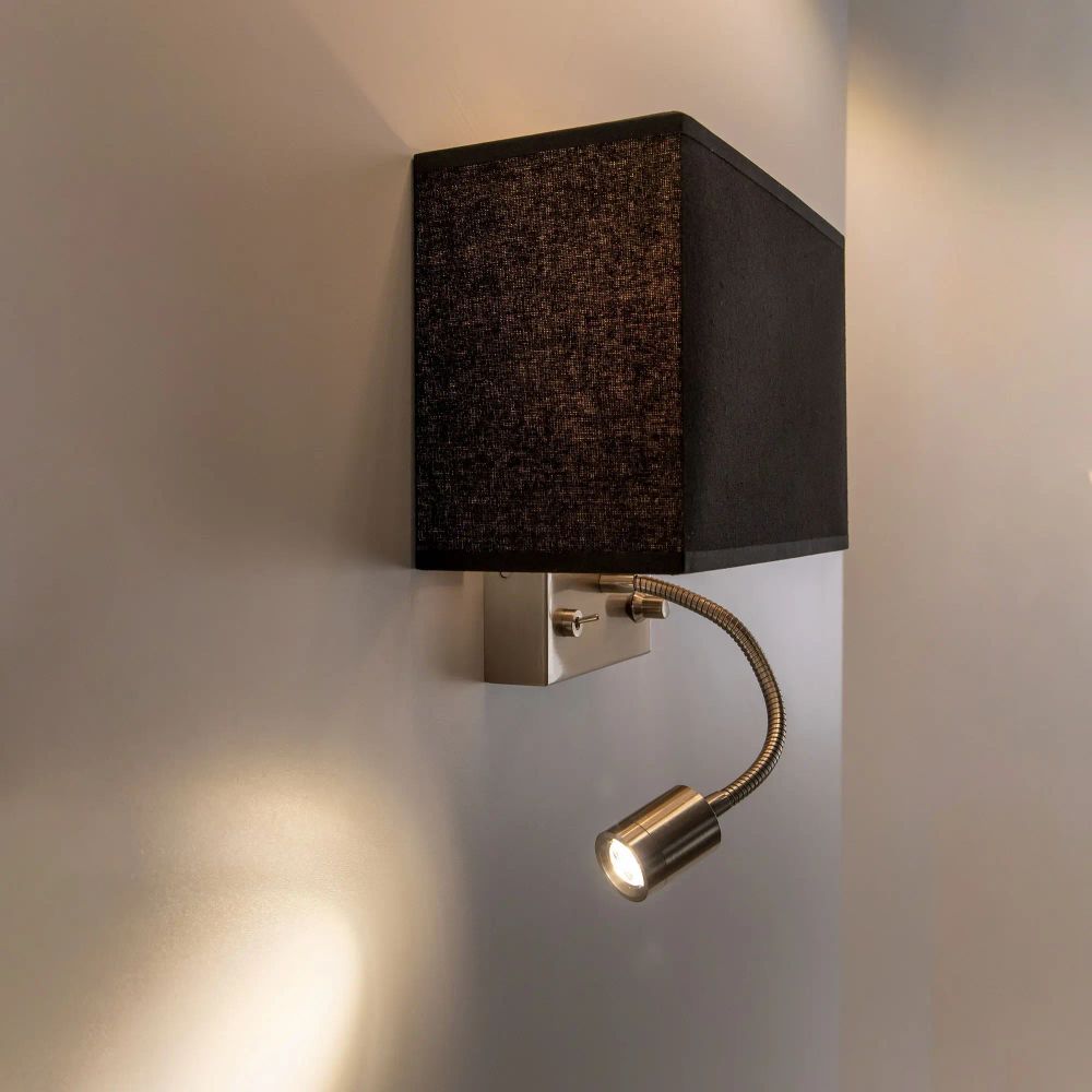 Citiluх Декарт CL704301 Бра с чёрным абажуром и диммером