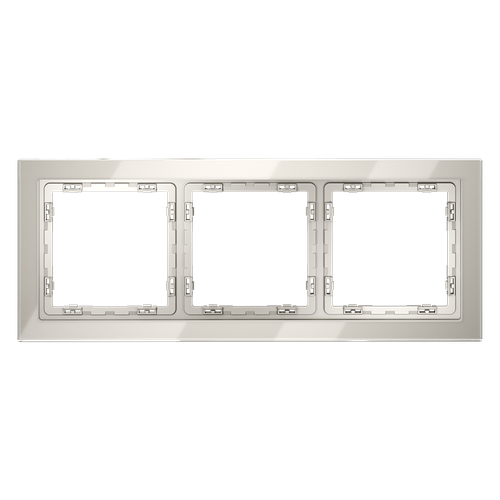 Рамка стеклянная VOLTUM S70 на 3 поста, (кашемир, стекло)