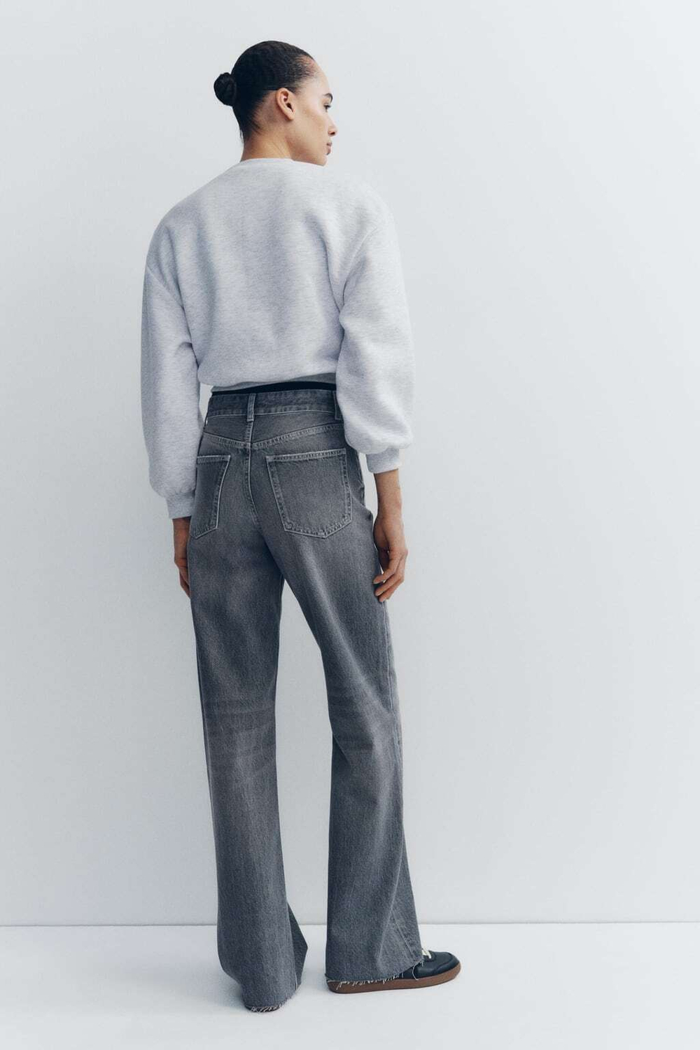 Джинсы с высокой посадкой trf wide leg
