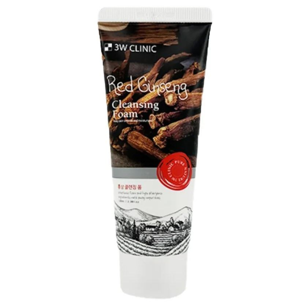 [3W Clinic] Ginseng Foam Cleansing - Пенка для умывания Женьшень/натуральная, 100 мл