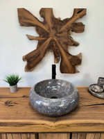Раковина из мрамора Donut Grey DM-65868 45х45х15 из натурального камня