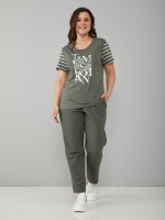 Футболка Фк-122П/хаки-газета