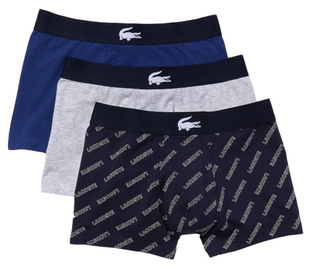 Мужские спортивные боксеры Lacoste Stretch Cotton Short Boxers 3P - разноцветный