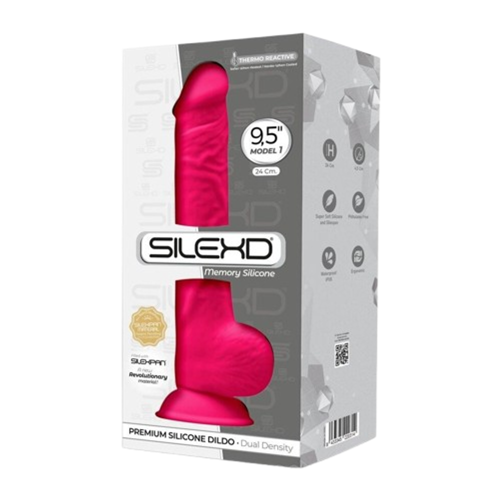Крупный фаллос с двойной плотностью SileXD Model 1, 9,5 дюймов