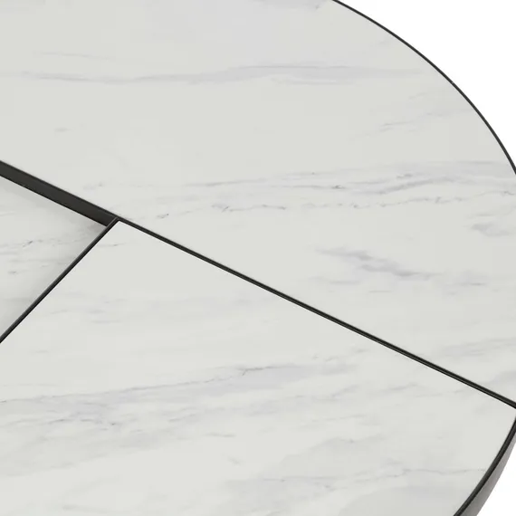 Кофейный стол Vaso Ø90 см, белая керамика