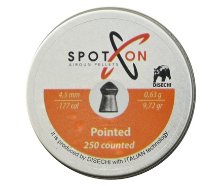 Пули для пневматики SPOTON Pointed 4,5 мм, 0,63 гр. (250 шт)