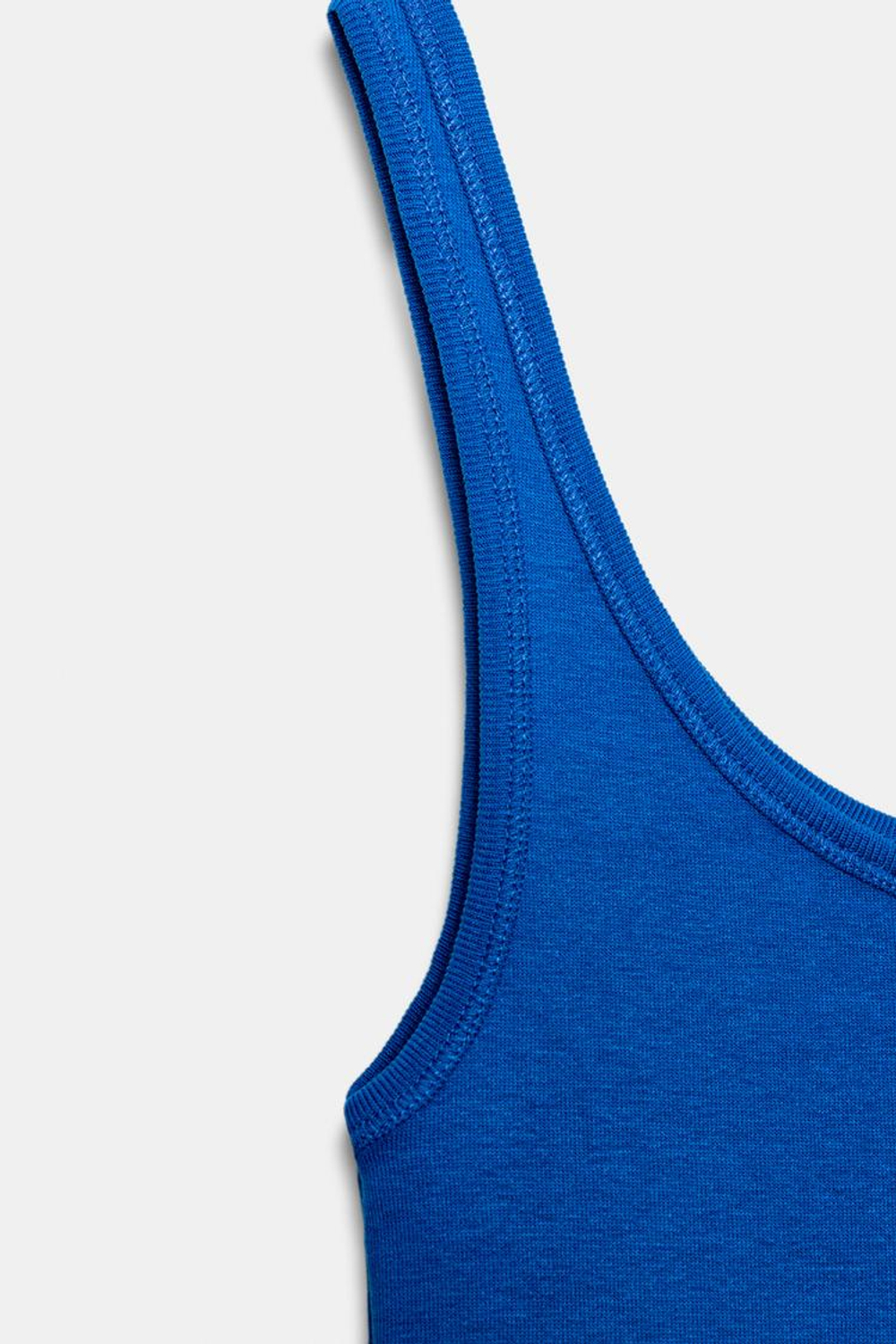 ZARA МАЙКА НА БРЕТЕЛЯХ, СИНИЙ ЭЛЕКТРИК