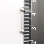 Штанга 12 мм , толщиной 1,6 мм с шариками 4 мм для пирсинга. Медицинская сталь. 1 шт