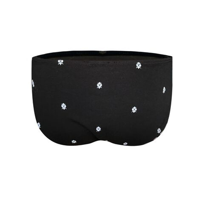 Черные мужские трусы-слипы с ромбовидным принтом (Размер: L) (Цвет: черный)