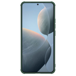 Чехол зеленого цвета (Deep Green) от Nillkin c встроенным круглым магнитом для Xiaomi Poco F6 Pro, серия Super Frosted Shield Pro Magnetic Case
