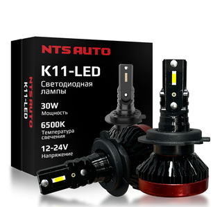 Автолампа LED  МИНИ Н 7 к-т (радиатор) NTS K11 (4LED) (K11-H7-4LED)