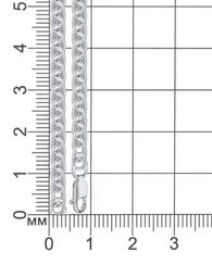 Браслет цепочка Колос тройной мужской серебро 925