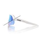 Спортивные очки с диоптриями 100% S3 LE Bastille - Pearl White Glitter - Blue Mirror Photochromic Lens