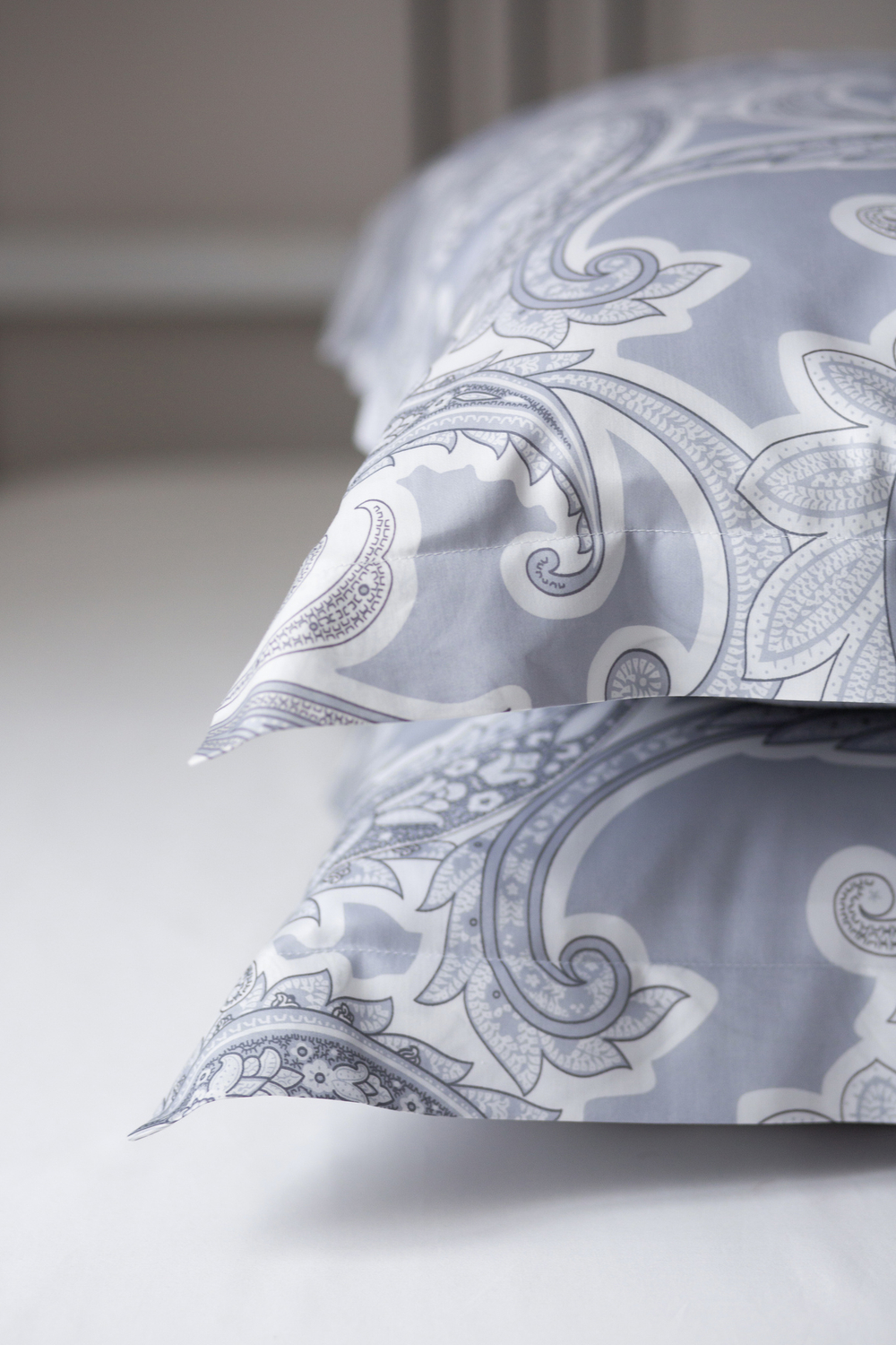 ODA 2 наволочки, сатин серый с узором 50x70см