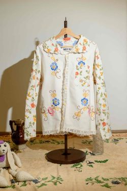 Рубашка Purple Flowers Shirt white