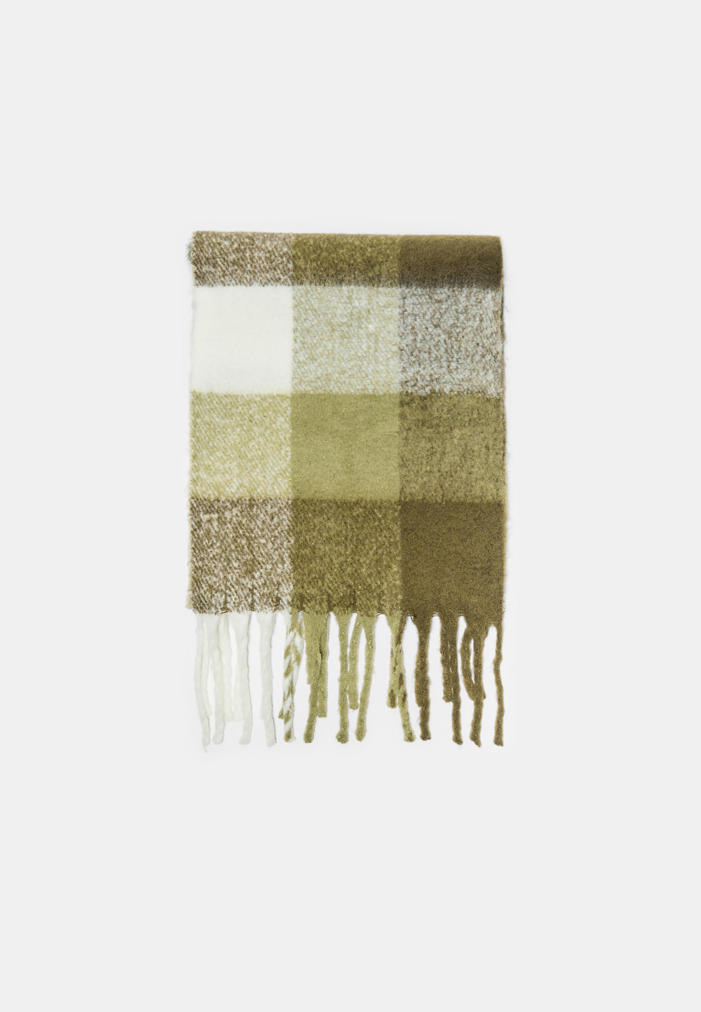 STRADIVARIUS Клетчатый шарф, хаки