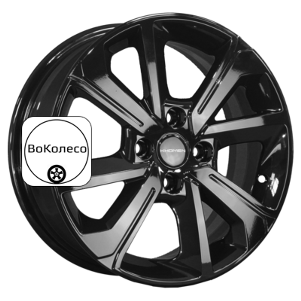 6x15/4x100 ET40 D60,1 KHW1501 (Logan/Sandero/Xray) Black Khomen Wheels