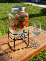 Диспенсер для напитков,стеклянный с краном на металлической подставке, 5 л, P.L. - Proff Cuisine