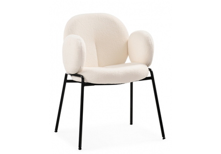 Стул на металлокаркасе Woodville Kalipso white, black, ножки черные