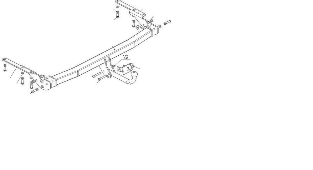 Фаркоп для Toyota RAV4 2006-2012 (без электрики) (паспорт и сертификат) AvtoS.TY23