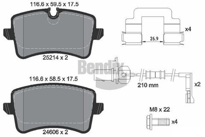 BENDIX Braking - BPD1321-BEN - Brake Pad Set, disc brake