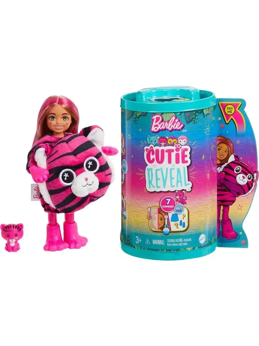 Кукла Барби Cutie Reveal Mini Тигренок Челси HKR15