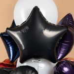 Шар (19''/48 см) Звезда, Графит, 1 шт.