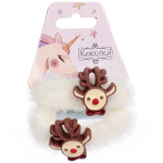 Резинки для волос детские 2шт «КАРОЛИНА - Олень», цвет как на фото, 4.5*5см