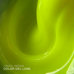 Nail Moda Gel Neon Lime - Гель моделирующий цветной, 15мл
