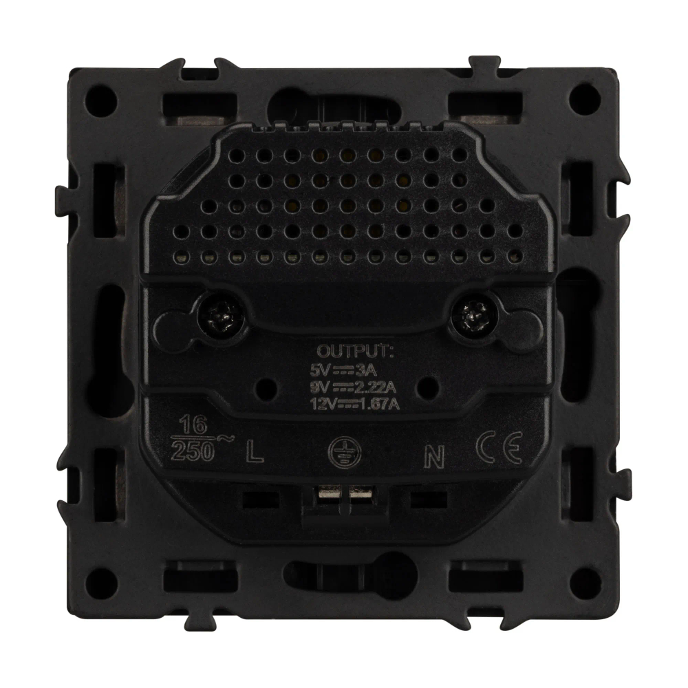 Механизм розетки с USB зарядкой SCT-NOBE-MUAC-SFPL-GR (230V, 16A) (Arlight, -) 054287