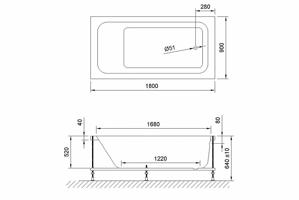 Акриловая ванна Royal Bath ACCORD RB627100 180х90 белая