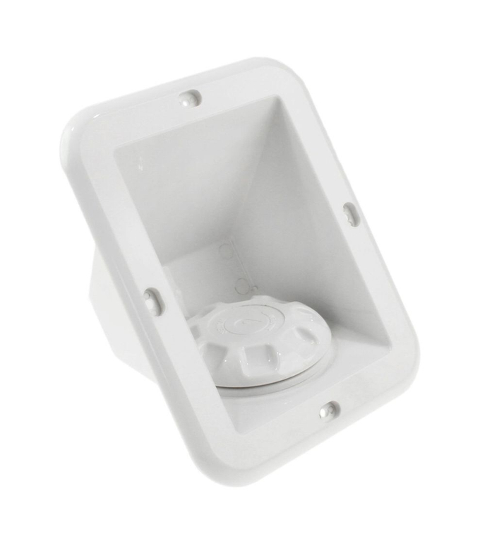 Горловина заливная для воды в боксе под шланг 38 мм, пластик