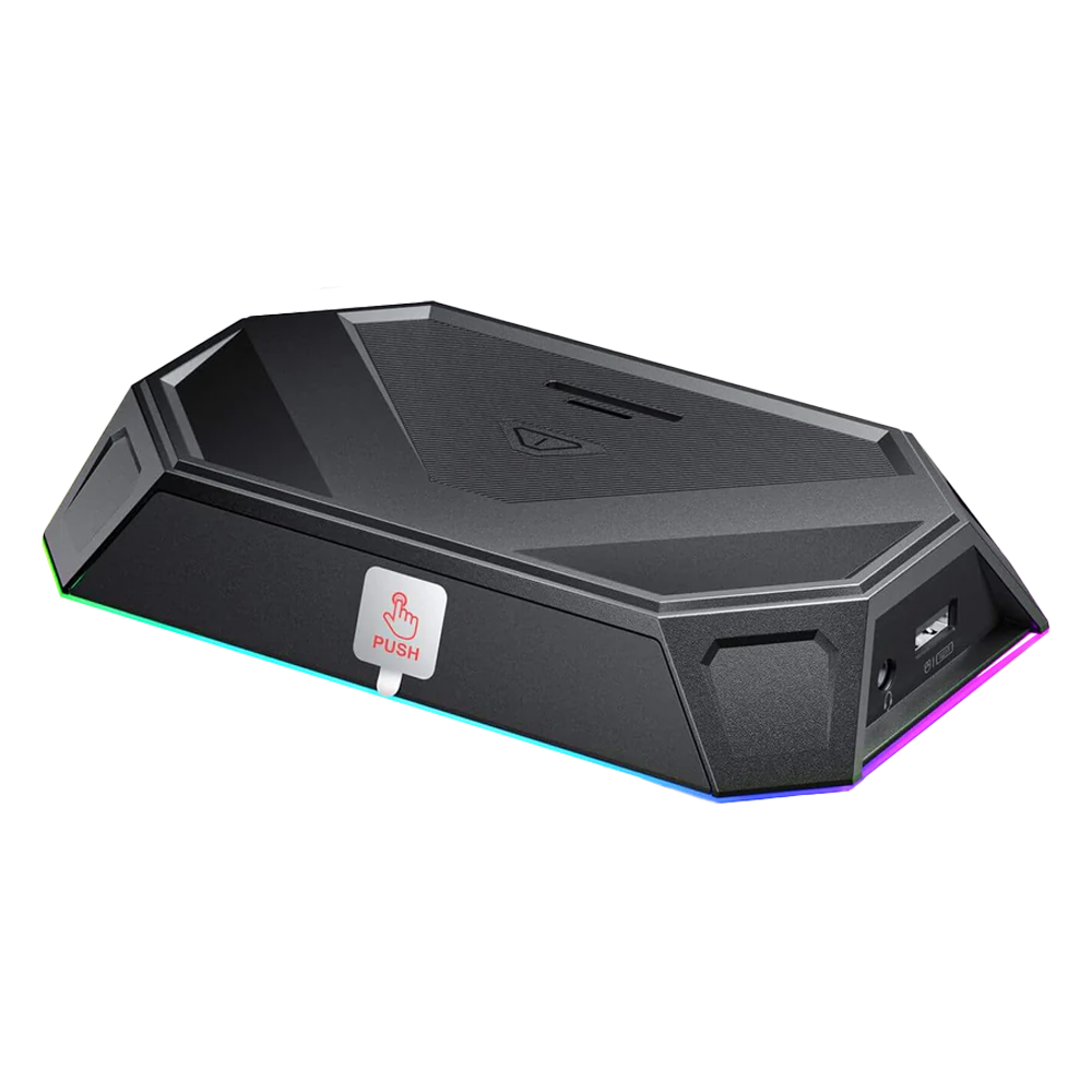 Док-станция JSAUX 12 Port RGB Docking Station HB1201, Black (Черный)